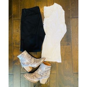 Cynthia Rowley Black Crop Pants | Size 4